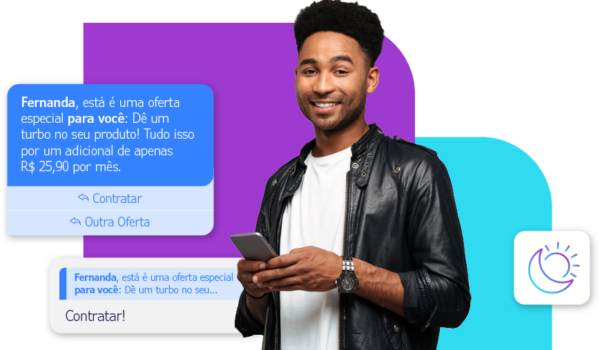 Cliente recebendo uma proposta de upsell do produto pelo WhatsApp.