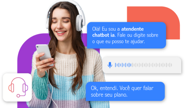 Cliente enviando áudio e sendo atendido pelo Chatbot Mundiale.