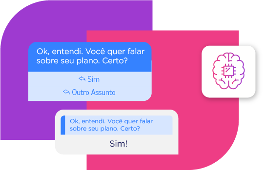 Mensagem de um atendimento pelo Chatbot Mundiale.