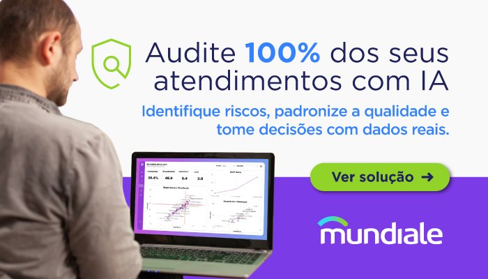 Audite 100 % dos seus atendimentos  com IA