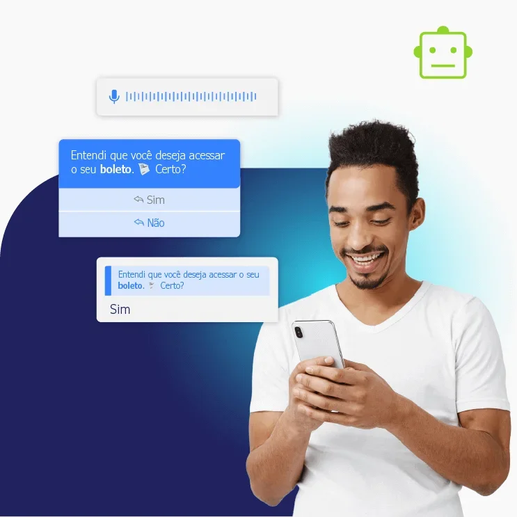 Cliente solicitando boleto via WhatsApp pelo Chatbot com IA da Mundiale